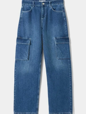 Obrázek produktu Džíny Relaxed Fit Bershka tmavě modrá