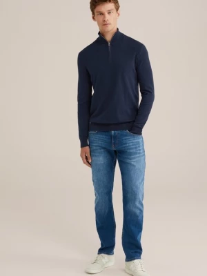 Obrázek produktu Džíny Slim Fit WE Fashion tmavě modrá