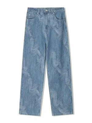 Obrázek produktu Džíny Straight Fit Bershka světle modrá