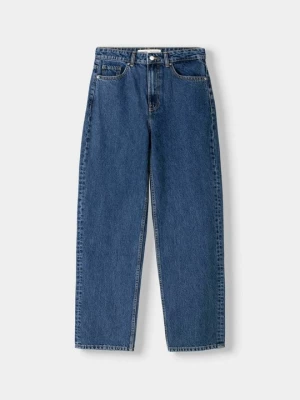 Obrázek produktu Džíny Straight Fit Bershka tmavě modrá