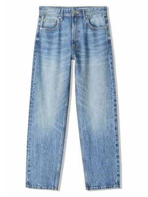 Obrázek produktu Džíny Straight Fit Bershka tmavě modrá