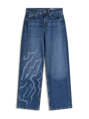 Obrázek produktu Džíny Straight Fit Bershka tmavě modrá