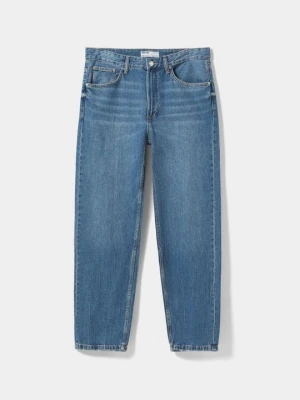 Obrázek produktu Džíny Straight Fit Bershka tmavě modrá
