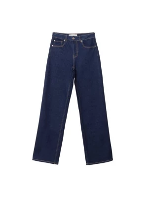 Obrázek produktu Džíny Straight Fit Stradivarius tmavě modrá
