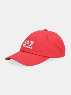 Obrázek produktu EA7 Emporio Armani baseballová čepice bavlněná červená