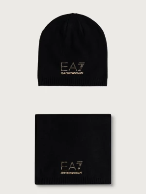Obrázek produktu EA7 Emporio Armani čepice a šála dámská s vlnou černá