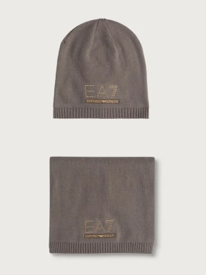 Obrázek produktu EA7 Emporio Armani čepice a šála dámská s vlnou hnědá