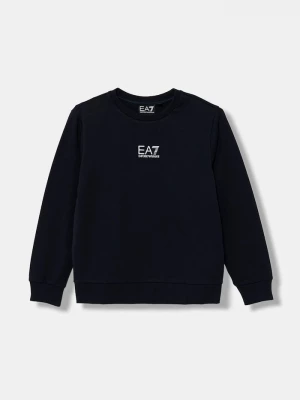 Obrázek produktu EA7 Emporio Armani Dětská bavlněná mikina EA7 Emporio Armani námořnická modř