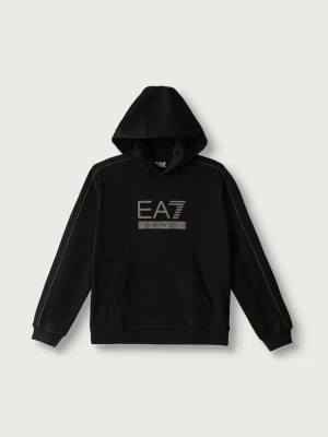Obrázek produktu EA7 Emporio Armani mikina s kapucí dětská s bavlnou černá