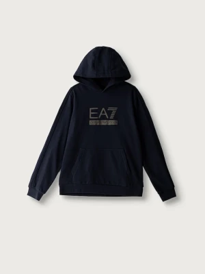 Obrázek produktu EA7 Emporio Armani mikina s kapucí dětská s bavlnou námořnická modř