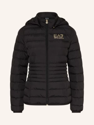 Obrázek produktu ea7 Emporio Armani Prošívaná Bunda S Odnímatelnou Kapucí černá / zlatá