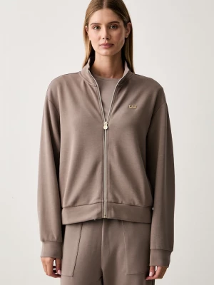 Obrázek produktu EA7 Emporio Armani rozepínací mikina dámská s modalem hnědá