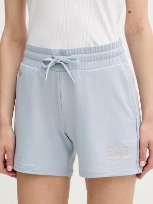 Obrázek produktu EA7 Emporio Armani šortky dámské viskózou modrá