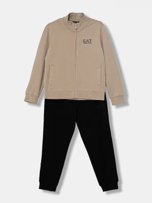 Obrázek produktu EA7 Emporio Armani teplákový set dětský bavlněný béžová
