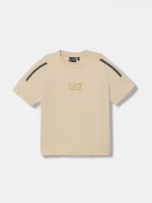 Obrázek produktu EA7 Emporio Armani tričko dětské bavlněné s elastanem béžová
