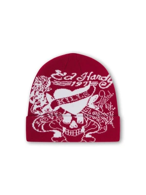 Obrázek produktu Ed Hardy Čepice 'Love Kills Slowly' červená / bílá