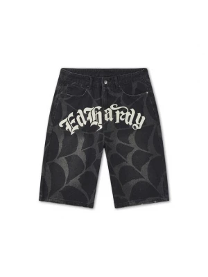 Obrázek produktu Ed Hardy Džíny 'Cobweb' tmavě šedá / černá džínovina / offwhite