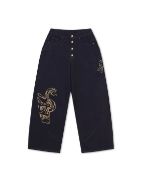 Obrázek produktu Ed Hardy Džíny indigo / žlutá