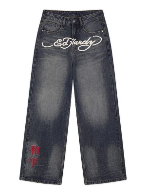 Obrázek produktu Ed Hardy Džíny 'Tattoo City Tiger' žlutá / červená / černá džínovina / bílá