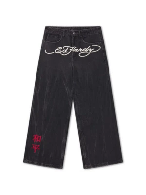 Obrázek produktu Ed Hardy Džíny 'Tattoo City Tiger' žlutá / červená / černá džínovina / bílá