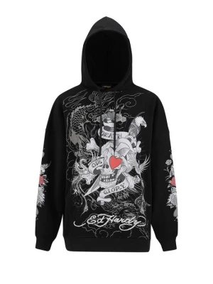 Obrázek produktu Ed Hardy Mikina 'Death Or Glory Love' šedá / červená / černá / bílá