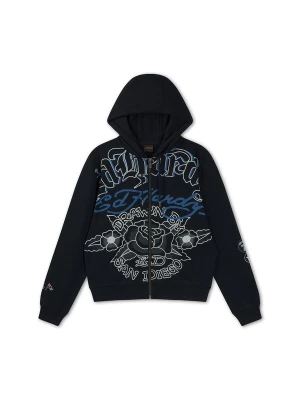 Obrázek produktu Ed Hardy Mikina 'Gothic Roses' modrá / černá / bílá