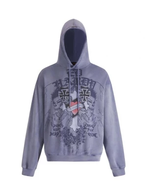 Obrázek produktu Ed Hardy Mikina indigo / fialkově modrá / melounová / černá