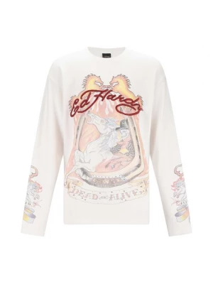 Obrázek produktu Ed Hardy Mikina 'Ride Into Hell' žlutá / lososová / tmavě červená / offwhite