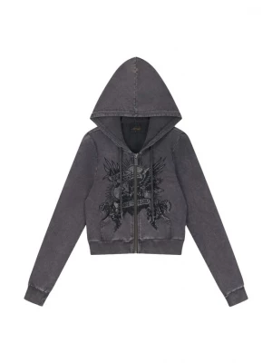 Obrázek produktu Ed Hardy Mikina 'Stay True' černá / černá džínovina / stříbrná