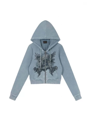 Obrázek produktu Ed Hardy Mikina 'Stay True' námořnická modř / chladná modrá / stříbrná