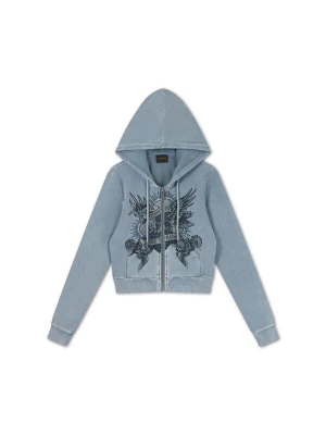 Obrázek produktu Ed Hardy Mikina 'Stay True' námořnická modř / chladná modrá / stříbrná