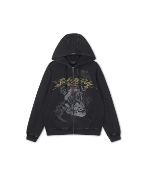 Obrázek produktu Ed Hardy Mikina 'Storming New York' kari / šedá / červená / černá