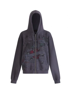 Obrázek produktu Ed Hardy Mikina tmavě šedá / zelená / tmavě červená / černá