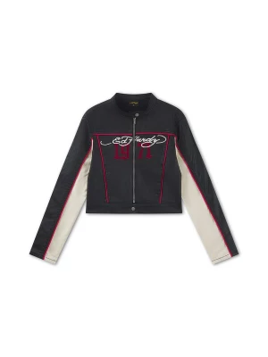 Obrázek produktu Ed Hardy Přechodná bunda 'Climbing Rose' tmavě červená / černá / bílá