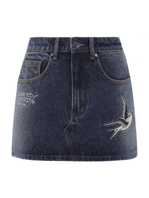 Obrázek produktu Ed Hardy Sukně 'Swallow' tmavě modrá / světle šedá / bílá