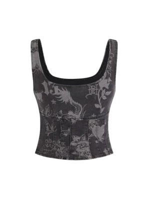 Obrázek produktu Ed Hardy Top šedá / šedá džínová