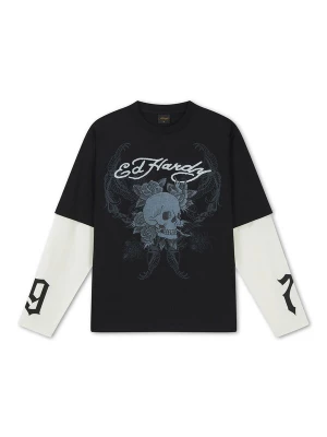 Obrázek produktu Ed Hardy Tričko '1971 Skull' chladná modrá / černá / bílá