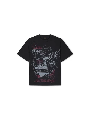 Obrázek produktu Ed Hardy Tričko 'Brave Hearts Stay True' světle šedá / červená / černá