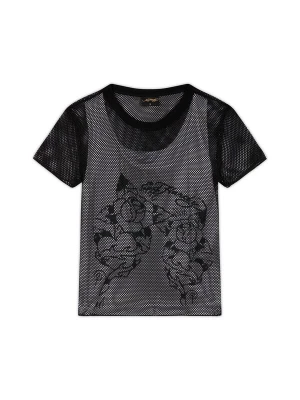 Obrázek produktu Ed Hardy Tričko 'Climbing Rose' černá / bílá
