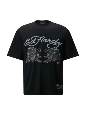 Obrázek produktu Ed Hardy Tričko 'Doppel-Panther' světlemodrá / šedá / černá