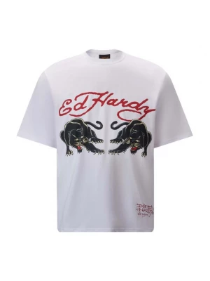 Obrázek produktu Ed Hardy Tričko 'Double-Panther' světle žlutá / červená / černá / bílá