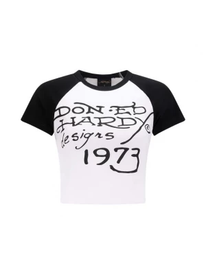 Obrázek produktu Ed Hardy Tričko 'Panther Ringer' oranžová / červená / černá / bílá
