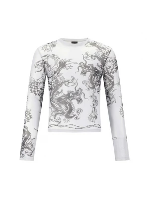 Obrázek produktu Ed Hardy Tričko 'Schlange und Drache' světle šedá / černá