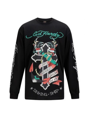 Obrázek produktu Ed Hardy Tričko trávově zelená / burgundská červeň / černá / bílá