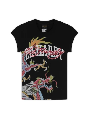 Obrázek produktu Ed Hardy Tričko 'Varsity Dragon' šedá / kiwi / malinová / černá