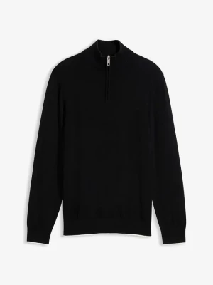 Obrázek produktu Elegancki sweter ze stójką z bawełny BonPrix czarny