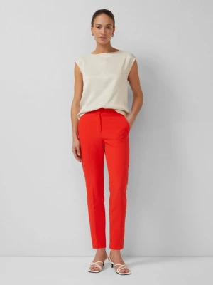 Obrázek produktu Elegantní kalhoty slim fit střihu se zúženými nohavicemi a vysokým pasem s.Oliver červená