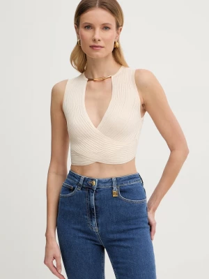 Obrázek produktu Elisabetta Franchi dámská zavinovací halenka z viskózy béžová