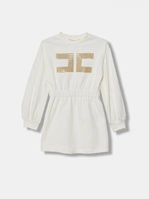 Obrázek produktu Elisabetta Franchi Dětské bavlněné šaty Elisabetta Franchi béžová