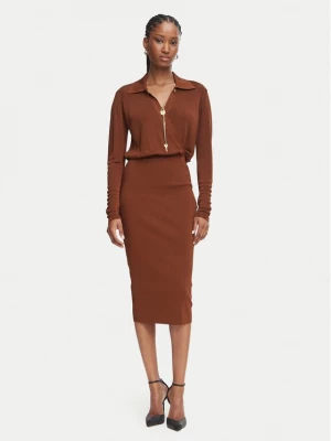 Obrázek produktu Elisabetta Franchi Koktejlové šaty AM-19S-66E2-V500 Hnědá Slim Fit